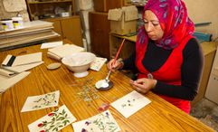 Visit to Iraq Al-Amir's Women Cooperative, a MAKE TRAVEL MATTER® Experience in Jordan. Courtesy of Trafalgar